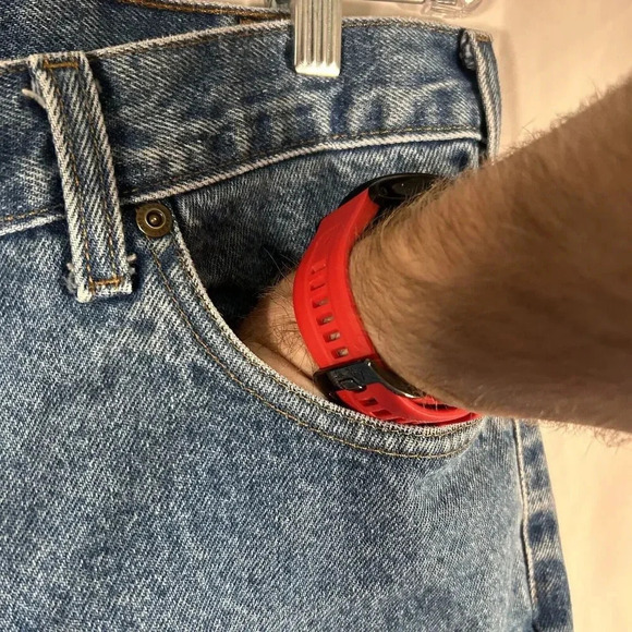 Carhartt Jeans Men's 36x34 Light Wash Blue Denim Pockets 100% Cotton - Picture 5 of 10